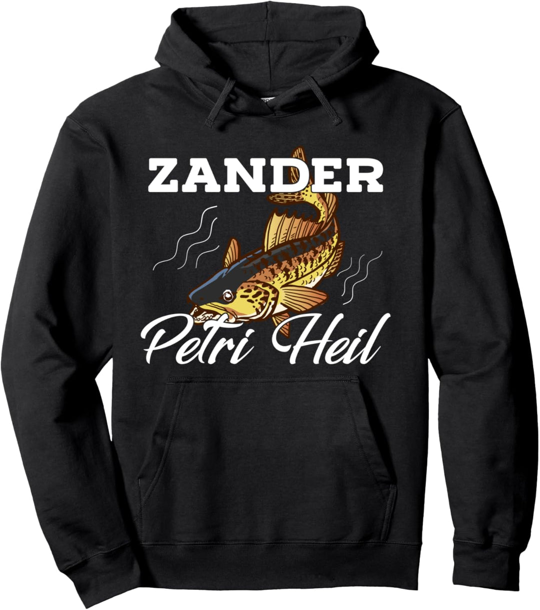 Angler Fischer Design Zander Petri Heil Zanderangler Pullover Hoodie