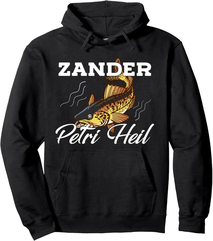 Angler Fischer Design Zander Petri Heil Zanderangler Pullover Hoodie