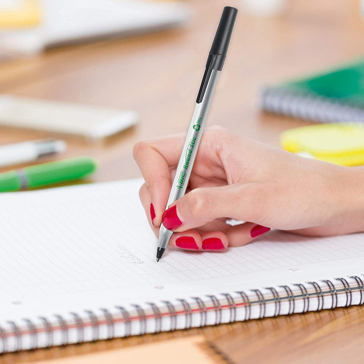 BIC Ecolutions Kugelschreiber, Round Stic .50-Count, 1.0mm schwarz, .50-Count, 1.0mm schwarz