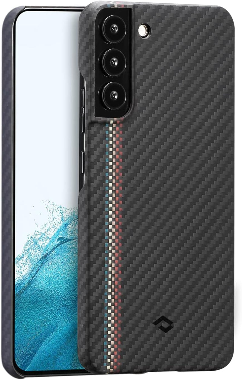 pitaka Magnetische Hülle für Samsung Galaxy S22 Plus 6,6 Zoll Ultradünne Handyhülle aus 1500D Aramid