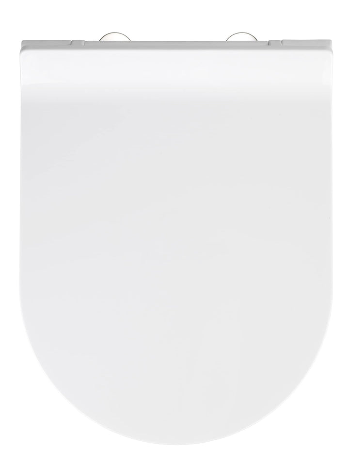WENKO WC-Sitz Habos, Toilettensitz mit Absenkautomatik, WC-Deckel mit Fix-Clip Hygiene-Befestigung,