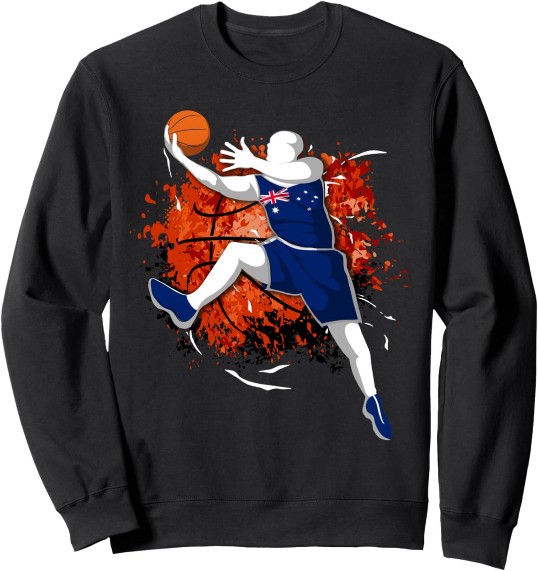 Australien Basketball Mannschaft Australische Nationalflagge Sweatshirt