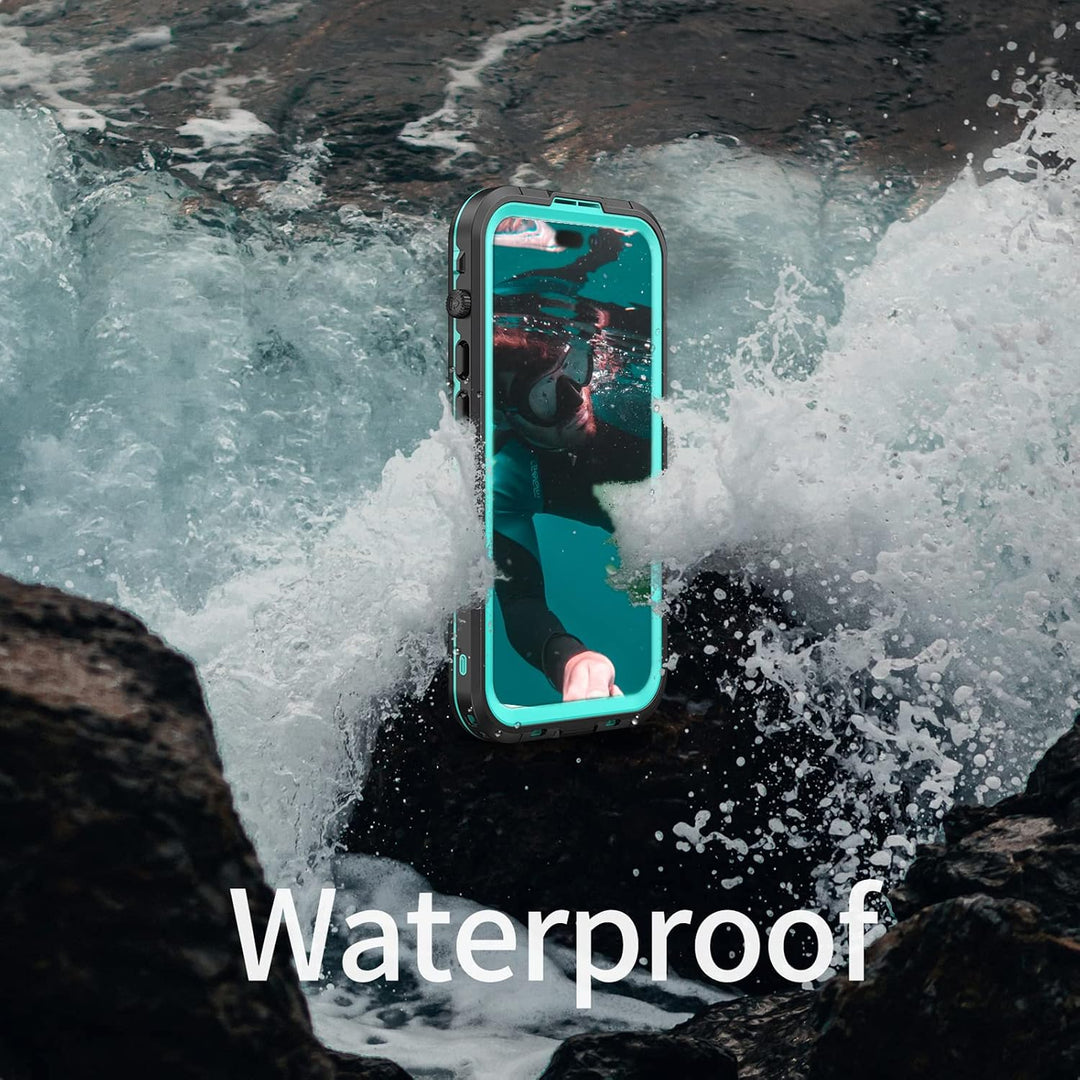 für iPhone 14 Pro Hülle,IP68 Wasserdicht Stossfest Staubdicht Handyhülle mit Eingebauter Displayschu