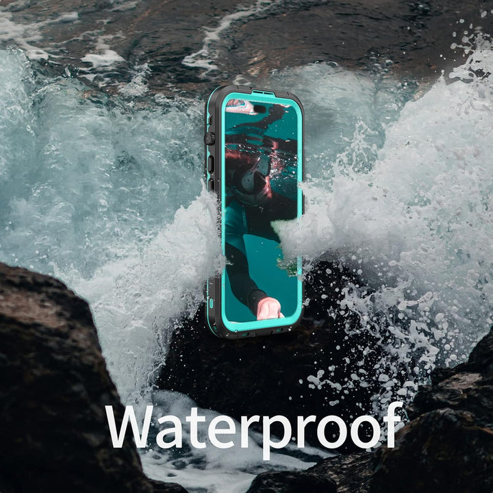 für iPhone 14 Pro Hülle,IP68 Wasserdicht Stossfest Staubdicht Handyhülle mit Eingebauter Displayschu