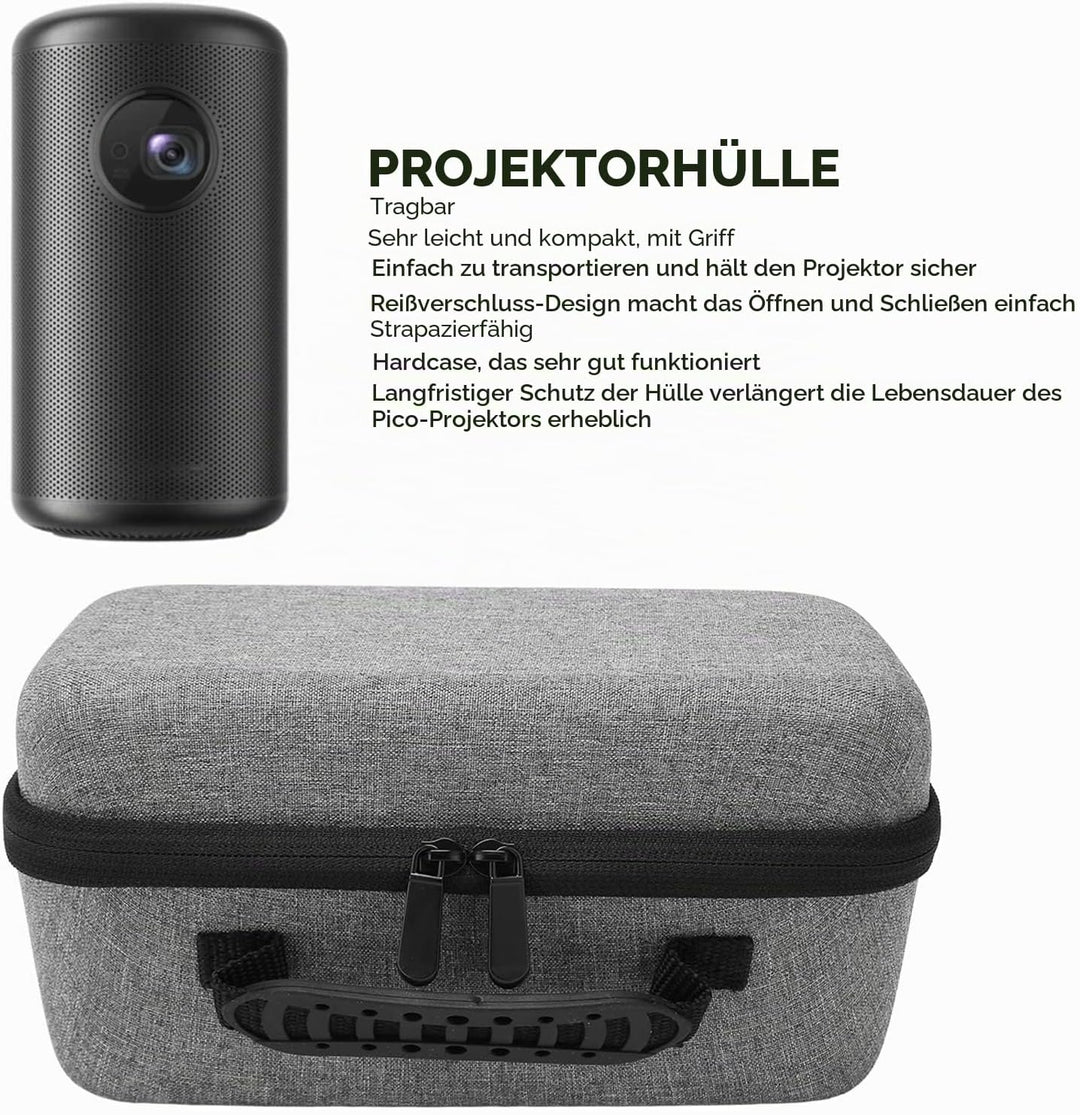 Projektortasche für Samsung Nebula Anker Capsule 3 1080P Projektor, Projektor Hartschalen Reisetasch