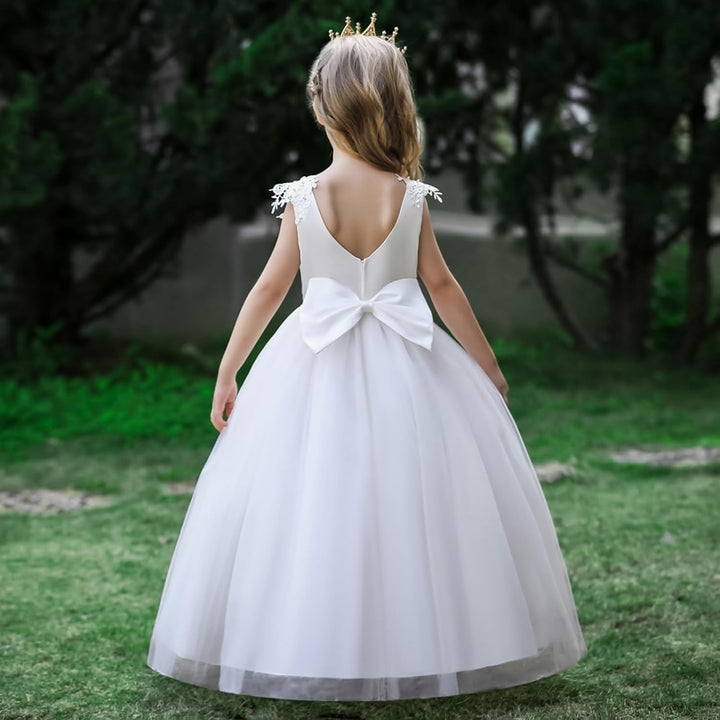 LOLANTA Festliches Kleid Mädchen, Prinzessin Kleider Mädchen Hochzeit Partykleid, Elegant Langes Abe
