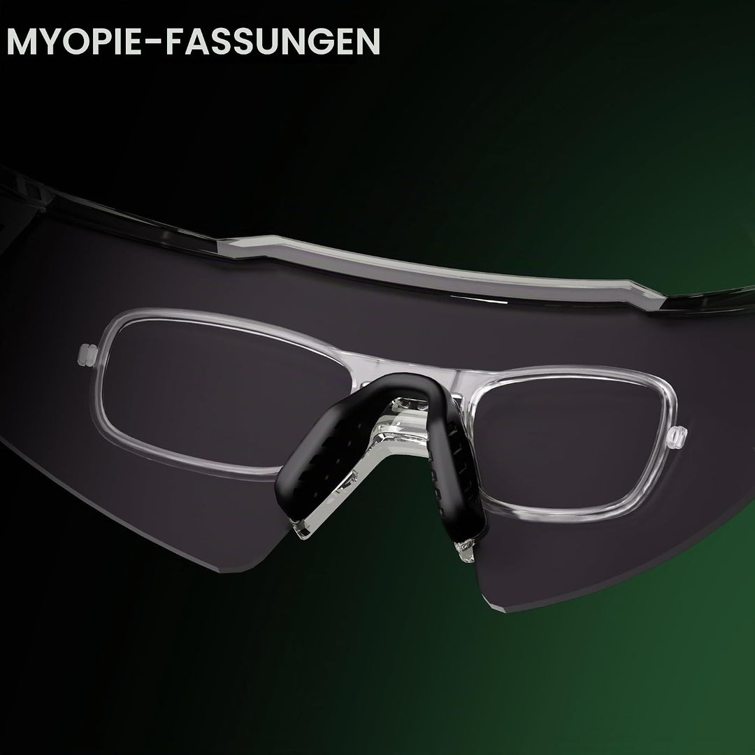 KAPVOE Photochromatische Selbsttönend Fahrradbrille TR90 Rahmen für Herren Damen Jungen Mädchen Klar
