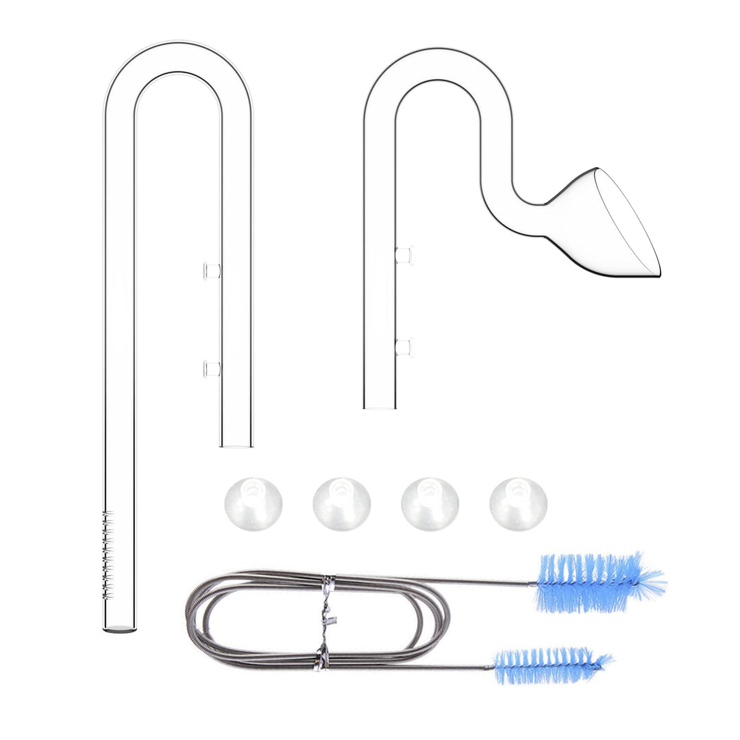 FZONE 17MM Aquarium Glass Lily Pipes Zu- und Ablauf für Aquarien Filter Systems 16/22MM Chläuche (5/