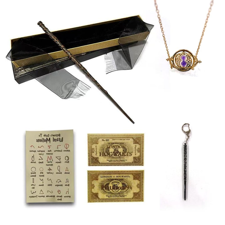 ZYMR Hermine Zauberstab, Holunderstab Harry P Wizarding World Requisite, inkl. zeitumkehrer Kette He