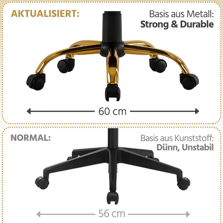 Yaheetech Bürostuhl ergonomischer Schreibtischstuhl, Drehstuhl mit Rollen, Bürohocker mit Armlehnen,