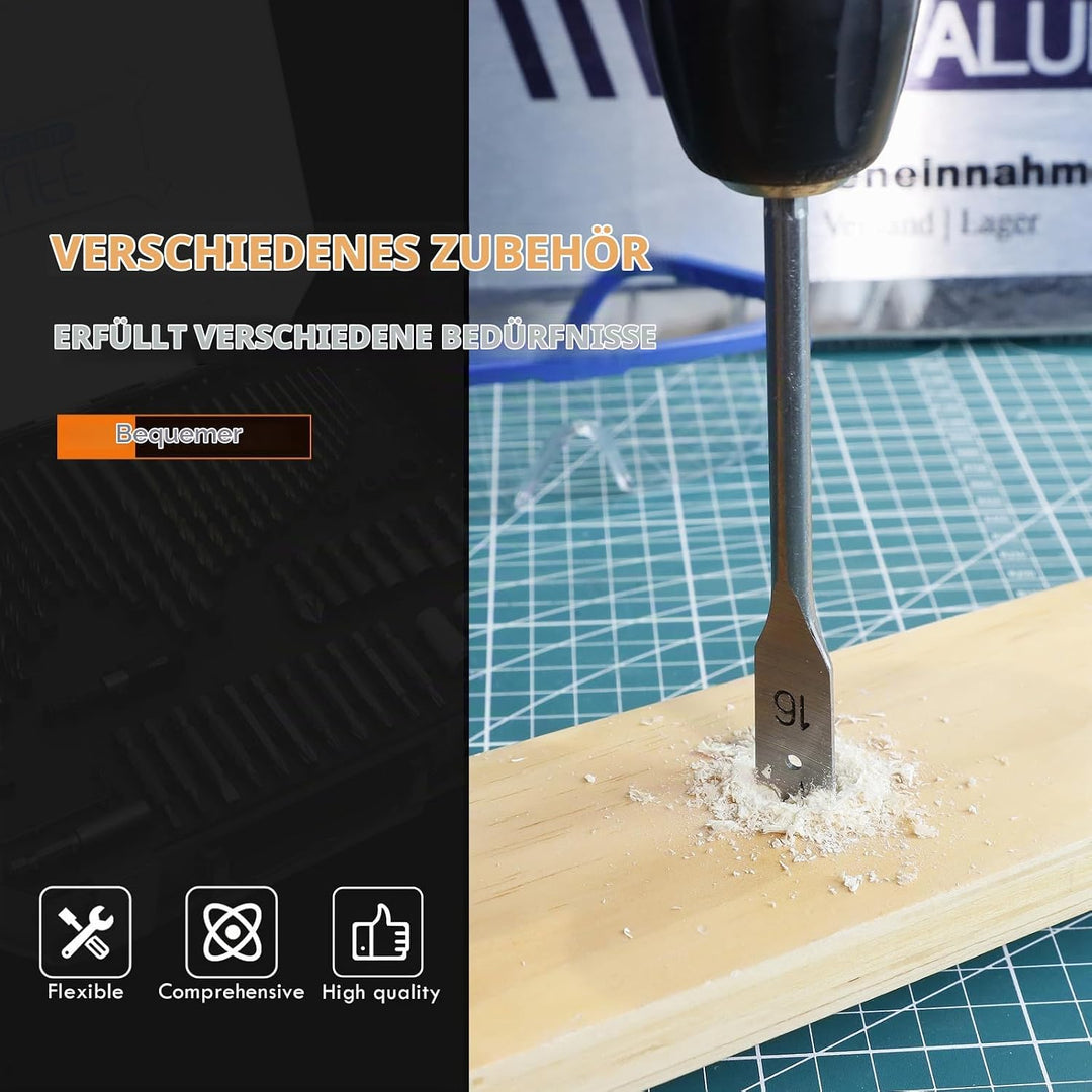 CCLIFE Bohrer Set Gemischt 400tlg für Holz, Metall, Stein, Kunststoff, Ziegel, Schraubendreher-PH PZ