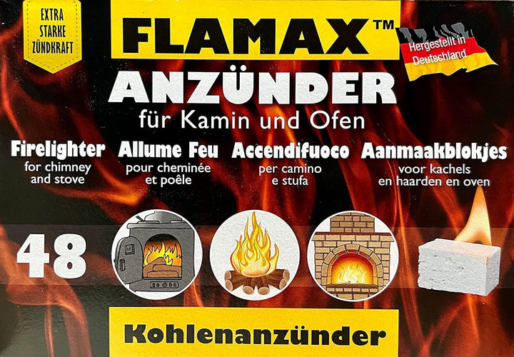 4608x Kohleanzünder Kaminzünder Anzündwürfel Grillanzünder Kaminanzünder 96x 48er Ofenanzünder Feuer