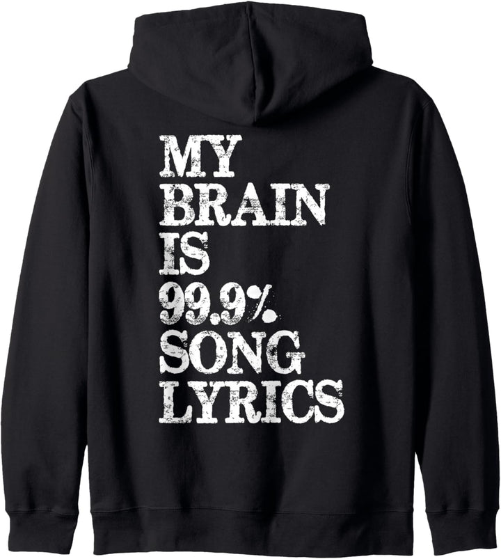 Music Lover Gifts - My Brain is 99% Songtext Funny & Cool Kapuzenjacke