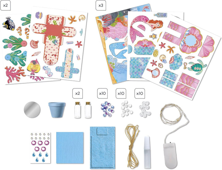 Janod - Magic Ocean - Die Kammer der Meerjungfrauen - Basteln für Kinder - Kreativset - Deko zum Bas