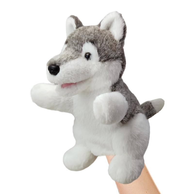 2026 Tierhandpuppen für Kinder,Kleinkind enthält Wolf,Tiger,Löwe,AFFE und bewegliche offene Münder,p