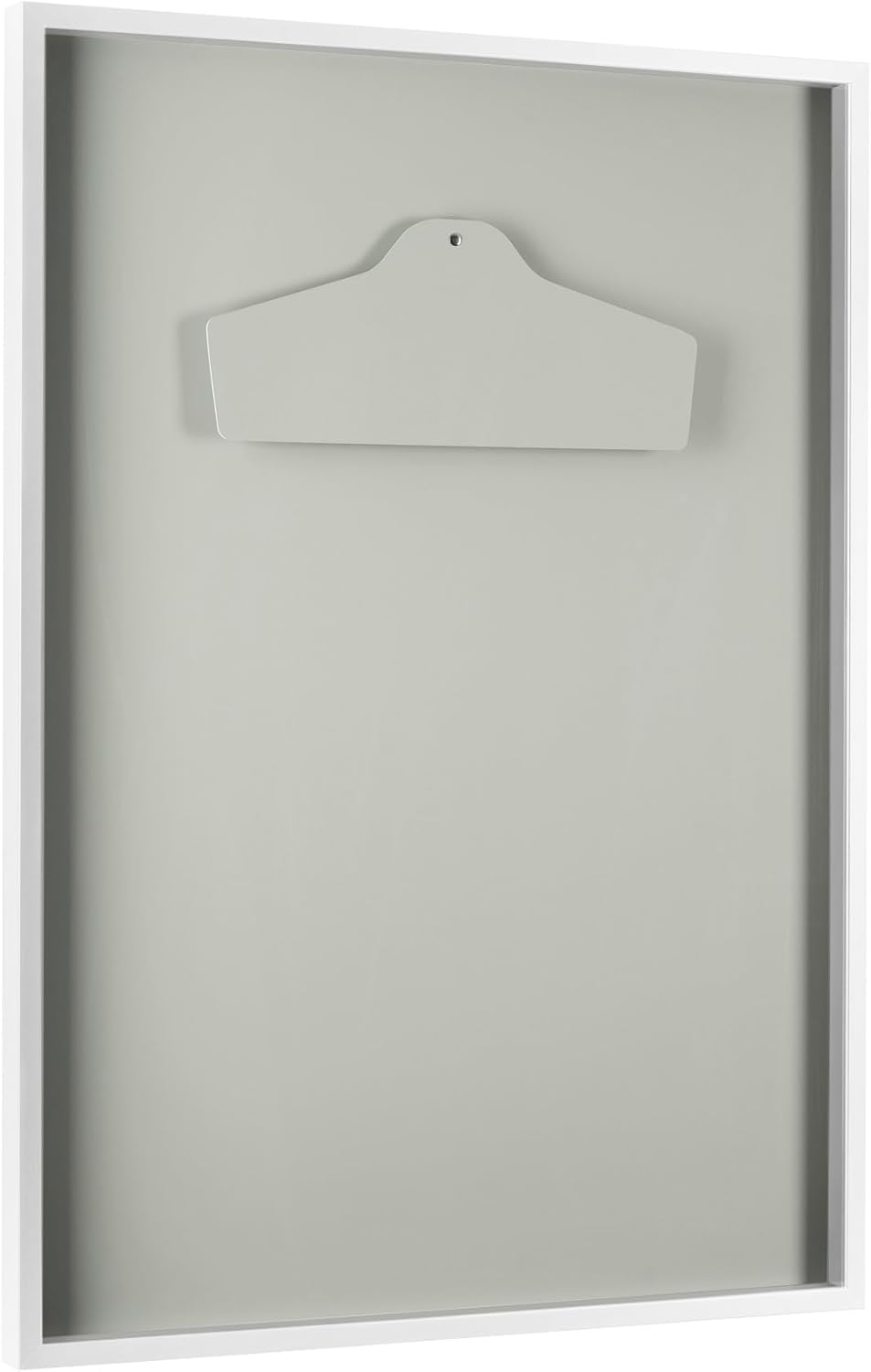 Trikotrahmen Weiss 70x90 mit Passepartout Lichtgrau – 3D Objektrahmen für Fussballtrikots – Jersey F
