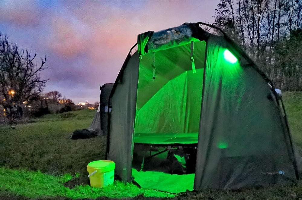 LED Camping-Licht, multi-magnetisch, zum Karpfenangeln, Bivvy Light Duo mit Power-Bank-Funktion, Tel