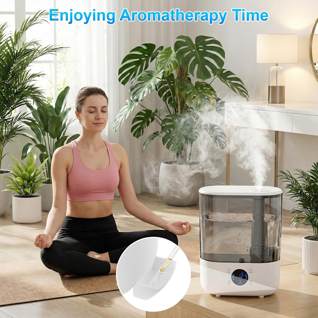 Luftbefeuchter für Räume 5.5L,GuKKK Luftbefeuchter Schlafzimmer Top-Fill, 28dB Leise Air Humidifier
