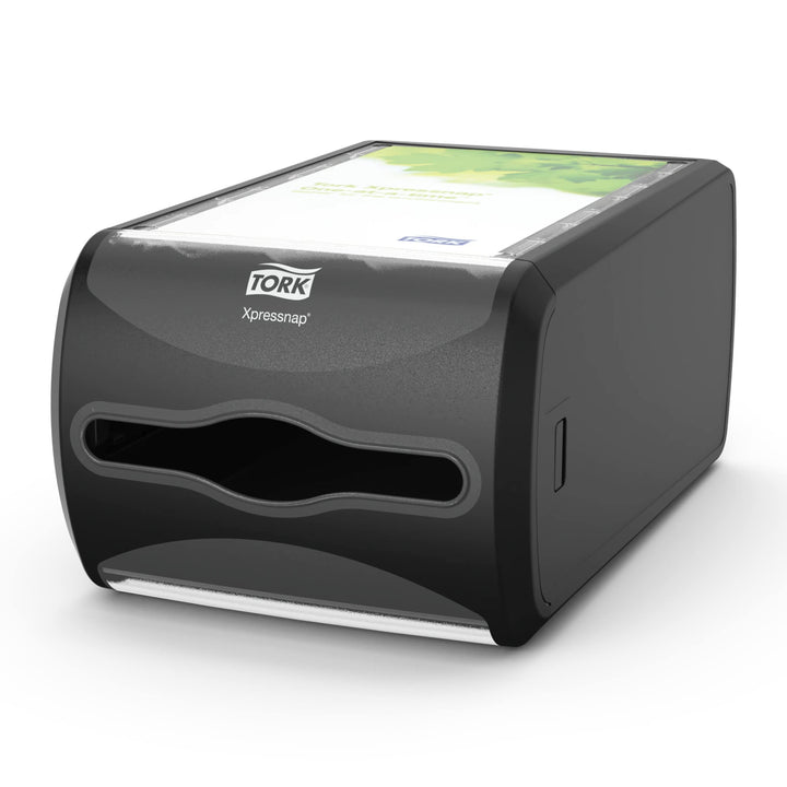 Tork 272511 Xpressnap Thekenspender für N4 Spenderservietten / Serviettenspender in Schwarz, Schwarz