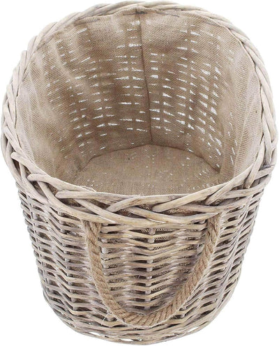 SIDCO Holzkorb Kaminholzkorb Aufbewahrungskorb Weide Brennholzkorb Holztrage Brennholz