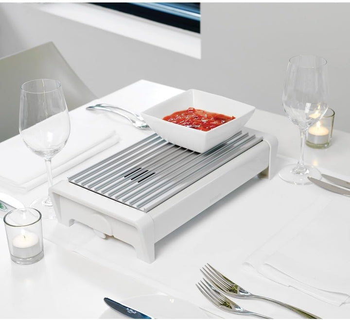 Brabantia 477164 Speisewärmer 2 Kerzen, weiss, 40 x 20 x 10 cm
