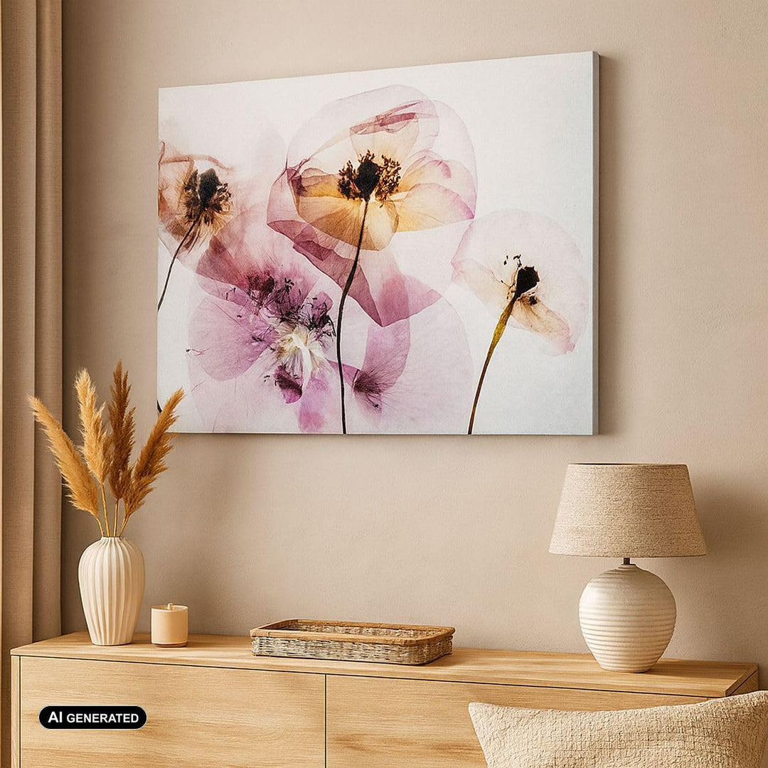 Bilder auf Leinwand blume sommer natur Leinwandbild mit Rahmen 70x50cm Wandbilder Dekoration Wohnzim