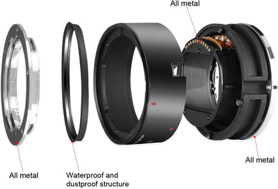 Meike Metall-Objektivadapter EF-EOSR Autofokus Mount Konverter für Canon EF/EF-S Objektiv auf EOS-R