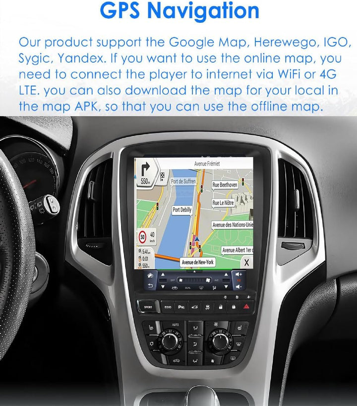 9.7 Zoll HD Auto Radio Autospieler 2+32GB GPS Navigation Carplay/Android Touchscreen Player Autoradi