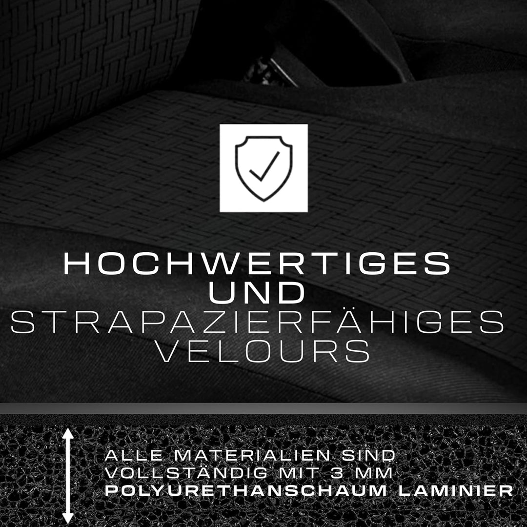 MOTOS Universal-Sitzbezüge Auto für Ford Transit Autositzbezüge mit aktivem Airbag-System, dreilagig