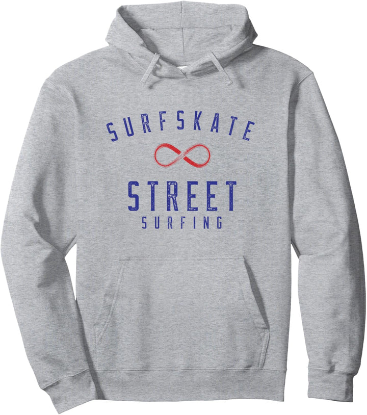 Surfskate. Street Surfing, Vintage Style Surfer Surfskater Pullover Hoodie
