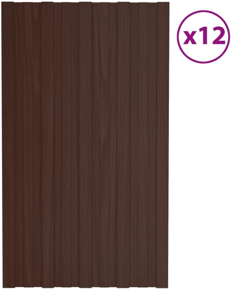 vidaXL 12x Dachpaneele Trapezblech Dachplatten Dachblech Trapezbleche Profilblech Metallblech Stahlb