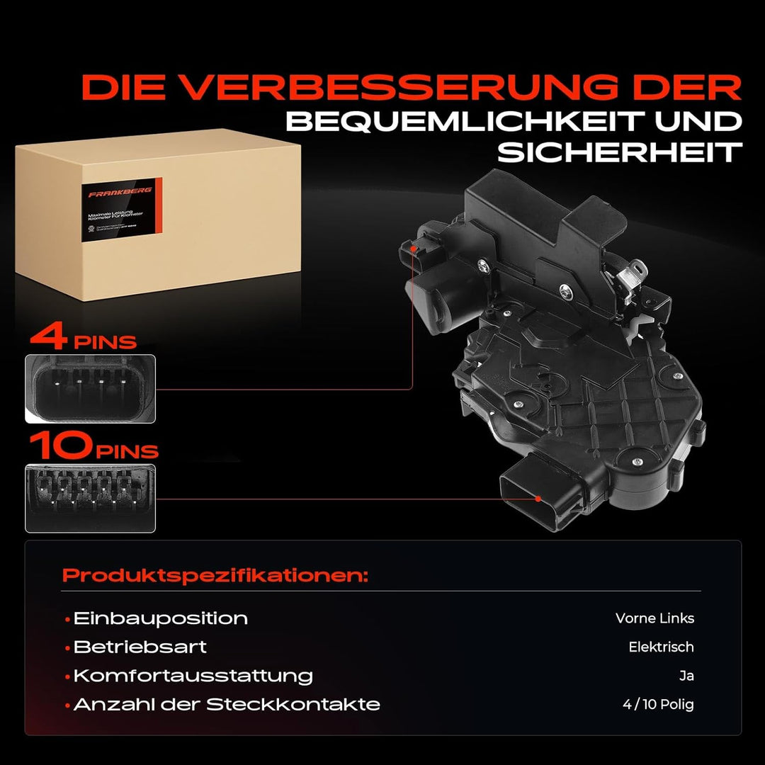 Frankberg Türschloss Stellmotor Vorne Links 10+4 Polig Kompatibel mit Discovery IV L319 SUV 2009-201