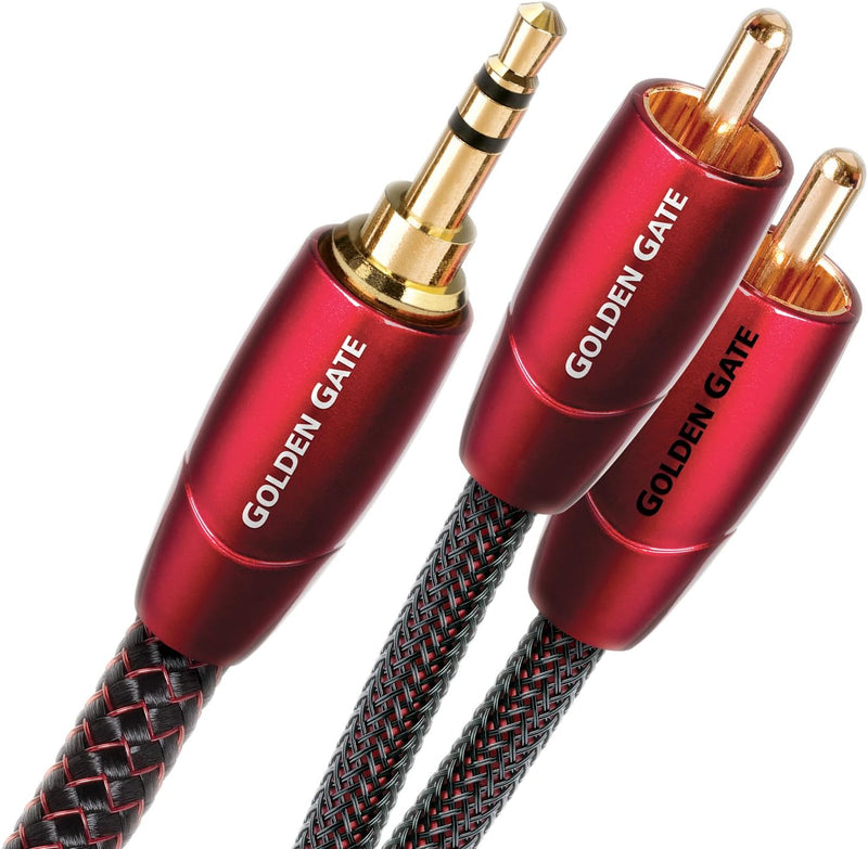 AudioQuest 1,5 m Golden Gate 3,5 mm - 2 x RCA Audiokabel 1,5 m 3,5 mm schwarz - Audiokabel (3,5 mm,