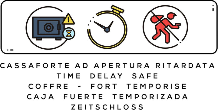 Genie Hand – Zeitschloss Tresor, Anti-Raub, Verzögerte Eröffnung – B-Klasse-Schloss – Anti-Bounce-Te