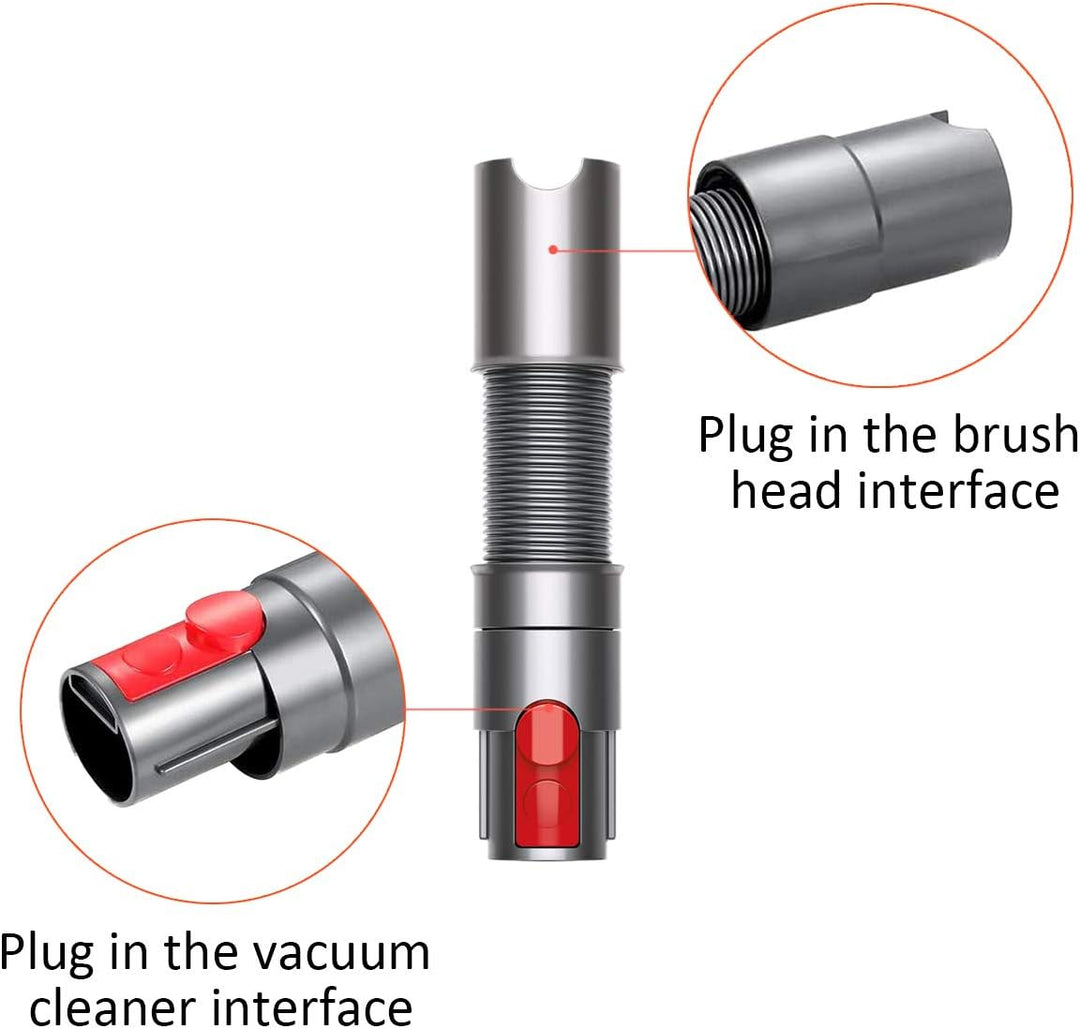 Queta Dehnbarer flexibler Schlauch für Dyson V7 V8 V10 SV10 SV11 Serie, Schlauch