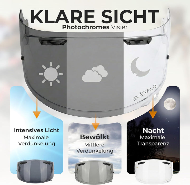 kompatibel mit Visier Arai Chaser X - Rx7v - Rx7x - Quantic - Quantum X - Concept X - Concept Xe - R