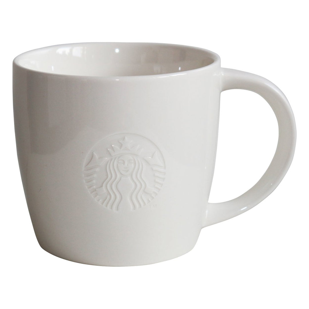 STARBUCKS, Keramik, Kaffeetasse Weiss Tasse Coffee Cup Mug Classic White Collectors Grande 16oz