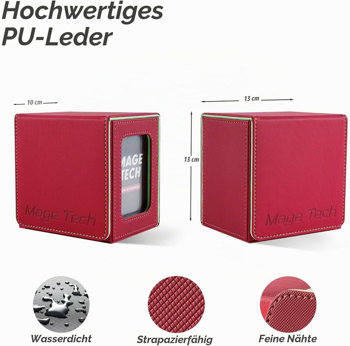 Mage Tech Commander Deckbox für MTG - Patentiertes Design, Commander Display, passt für 100 doppelt