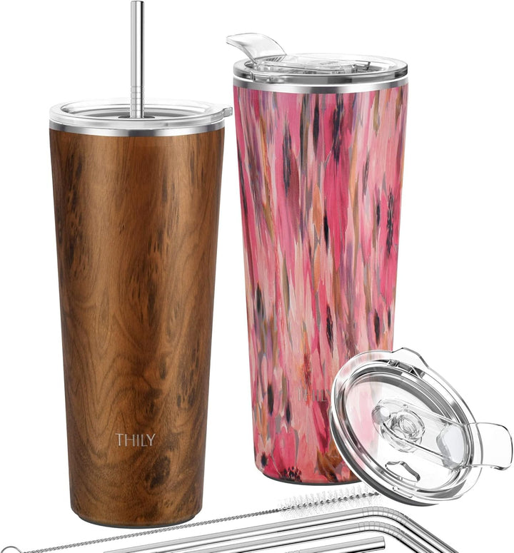 Vakuumisolierter Edelstahlbecher – THILY 780 ml dreifach isolierter Reisebecher mit spritzwassergesc