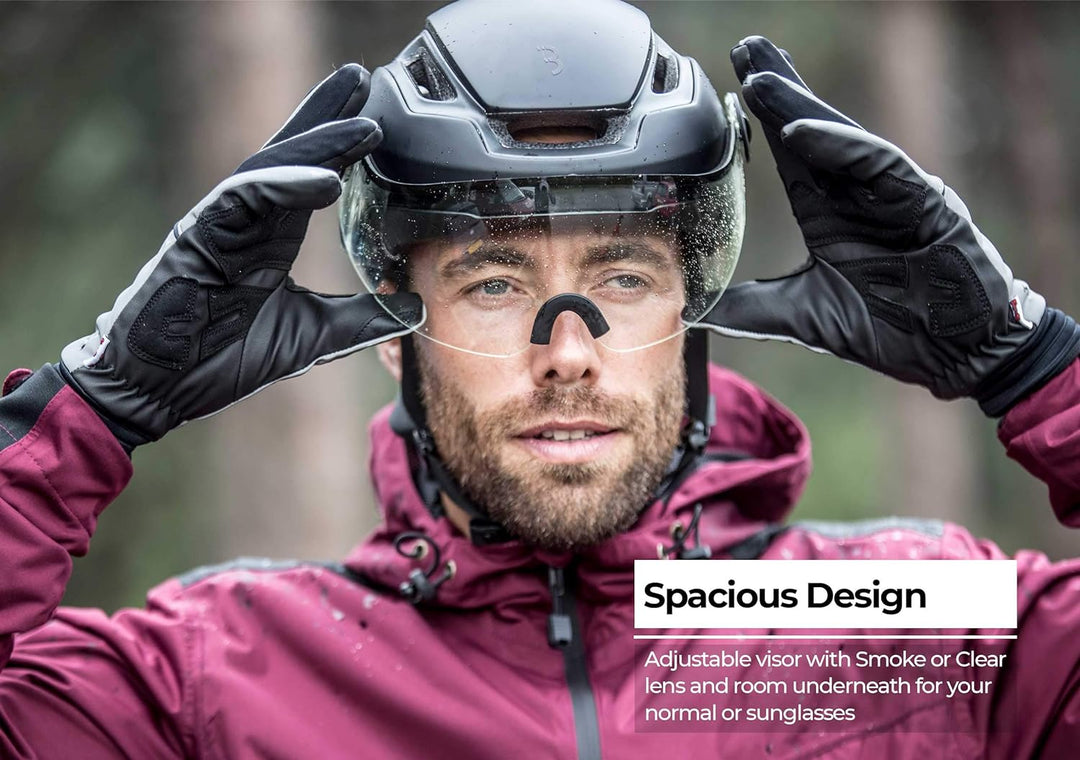 BBB Cycling Fahrradhelm Indra speed 45 Faceshield Urban + E-bike Safety Superleichter Verstellbarer
