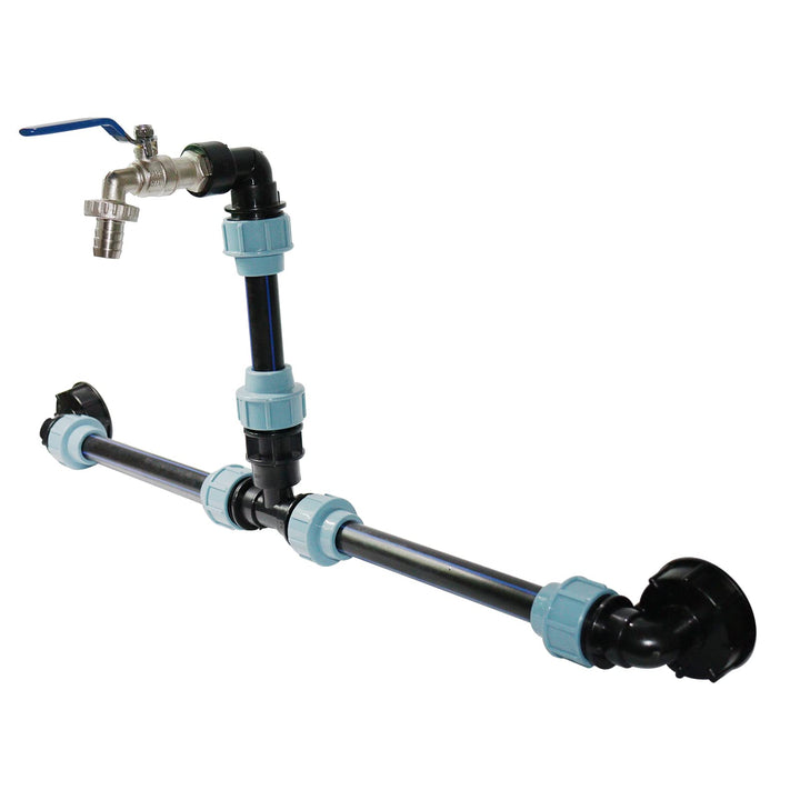 IBC Verbindungssets, Verbindungsset für IBC Regenwassertanks mit 3/4" Schwananhals Garten Wasserhahn