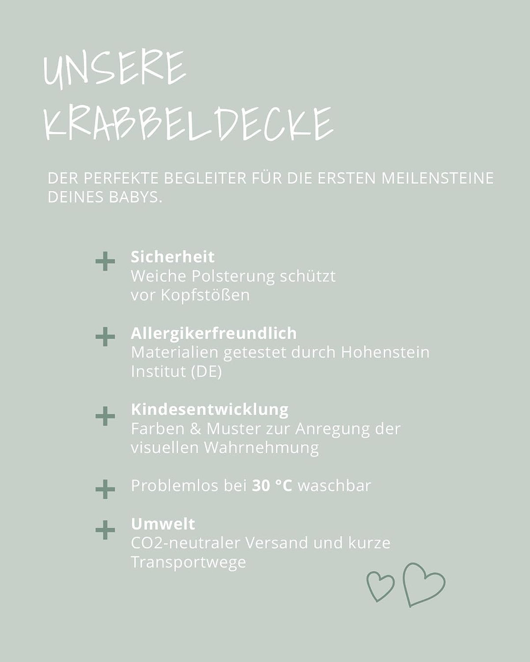 ULLENBOOM Krabbeldecke für Baby 100x100 cm - Dick und weich gepolstert Classic Sand 100 x 100 cm, Cl