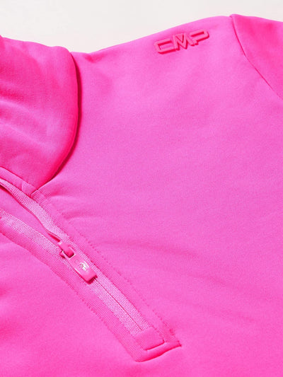 CMP Mädchen Stretch-Fleece-Oberteil für Kinder Shirt 98 Lila Fluoreszierend, 98 Lila Fluoreszierend