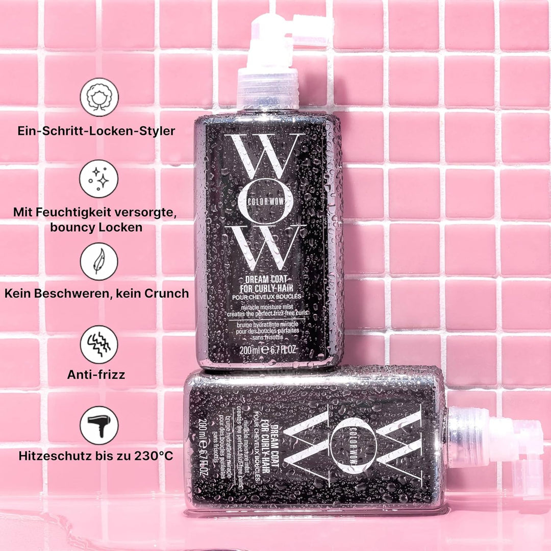 Color Wow Dream Coat Curly Hair Stylingspray, Anti Frizz Spray Lockiges Haar, Ultraleichtes Glanzspr