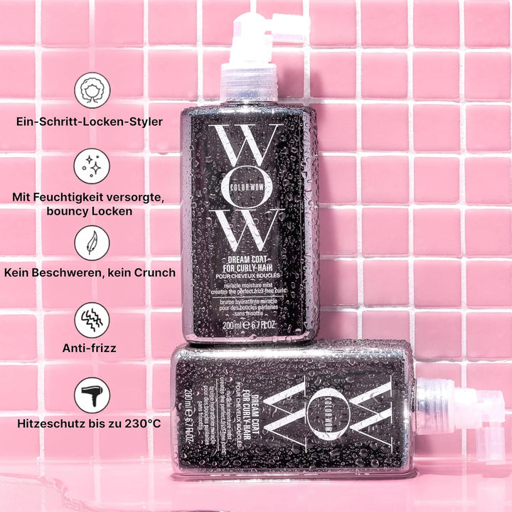 Color Wow Dream Coat Curly Hair Stylingspray, Anti Frizz Spray Lockiges Haar, Ultraleichtes Glanzspr
