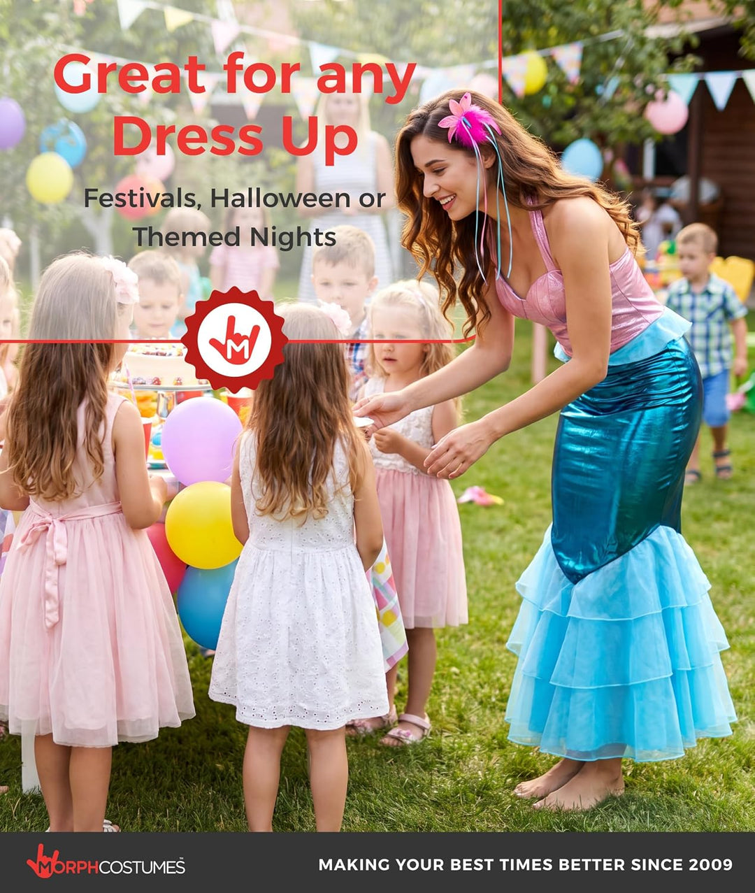 Fun Shack Meerjungfrau Kostüm Damen, Meerjungfrau Kleid Damen, Damen Kostüm Meerjungfrau, Kostüm Mee