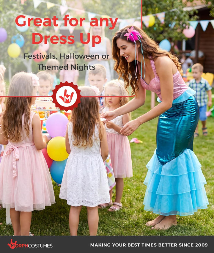 Fun Shack Meerjungfrau Kostüm Damen, Meerjungfrau Kleid Kostüm, Kostum Unterwasserwelt, Halloween Ko