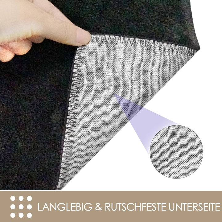 Fussmatte Innen 80×120 cm – Grosser Waschbarer Eingangsteppich mit TPE Anti-Rutsch – Flacher Kurzflo