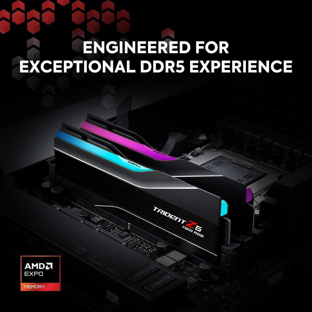 G.Skill Trident Z5 Neo RGB 32 GB. DDR5. 6000 MHz. PC/Server. Registered No. ECC No. 2x16 GB
