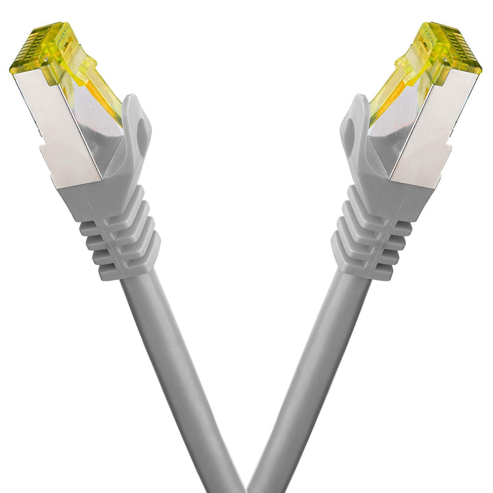 BIGtec LAN Kabel 10 Stück 10m Netzwerkkabel CAT7 Ethernet Internet Patchkabel CAT.7 grau Gigabit dop